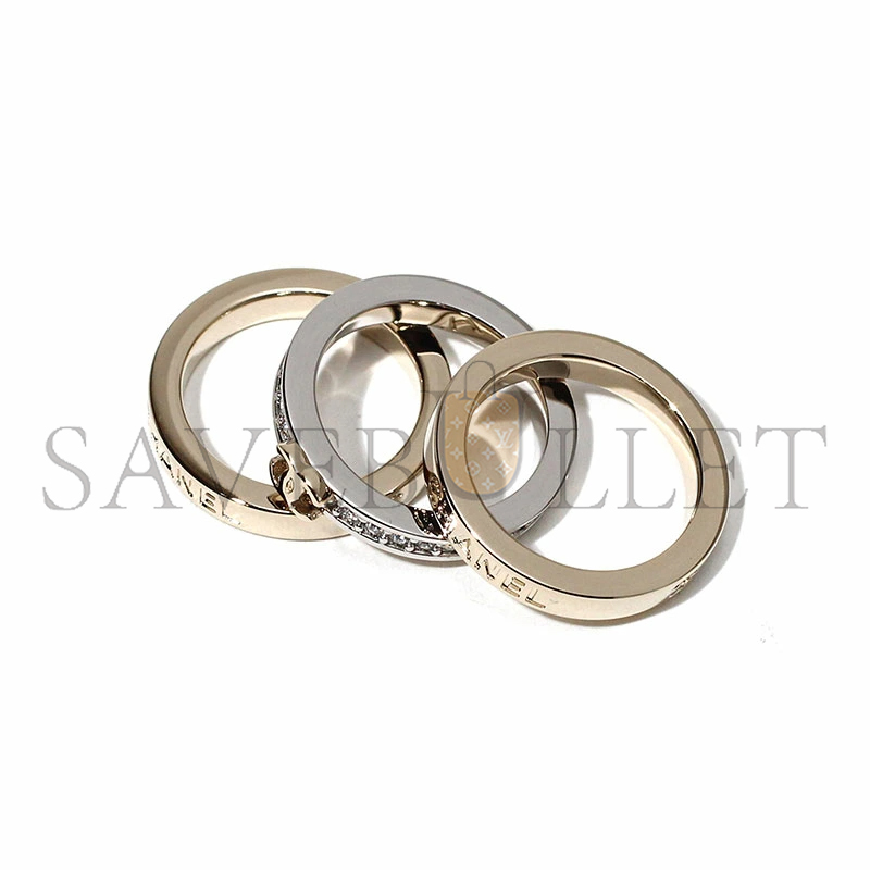 CHANEL THREE-IN-ONE RING, GOLD AND SILVER ABH091